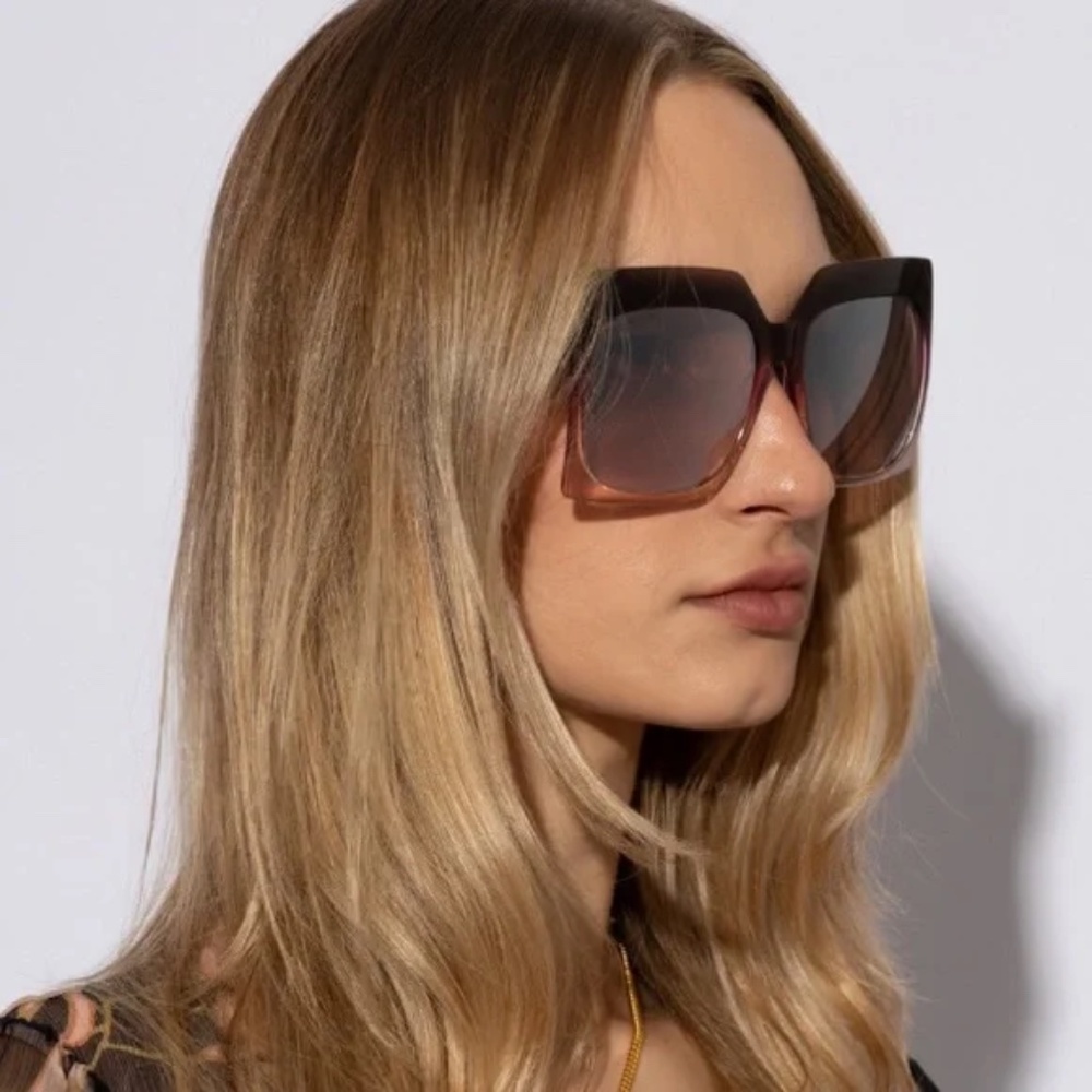 ETRO Brown Fuchsia Sunglasses with Flash Mirror Pink Lenses NWT $430 - Picture 1 of 13